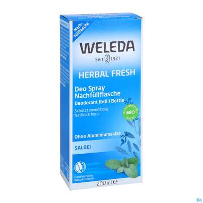 Sie sehen eine Packung Weleda Herbal Fresh Deo Spray Salbei Nf 200ml, Produktbild: 04 Weleda Herbal Fresh Deo Spray Salbei Nf 200ml, A-Nr.: 2315096 - 04