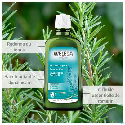 Sie sehen eine Packung Weleda Rosmarin Aktivierungsbad 200ml, Produktbild: 06 Weleda Rosmarin Aktivierungsbad 200ml, A-Nr.: 5034469 - 06