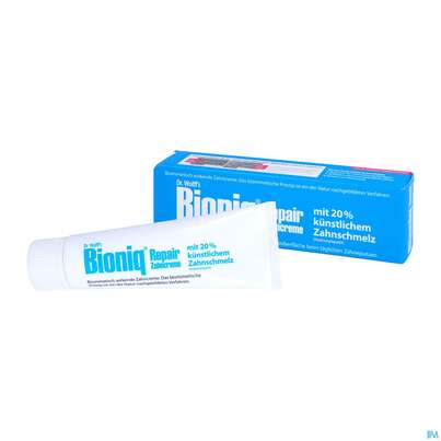 Sie sehen eine Packung Zahncreme Bioniq Repair 75ml, Produktbild: 04 Zahncreme Bioniq Repair 75ml, A-Nr.: 5445095 - 04