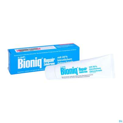 Sie sehen eine Packung Zahncreme Bioniq Repair 75ml, Produktbild: 05 Zahncreme Bioniq Repair 75ml, A-Nr.: 5445095 - 05