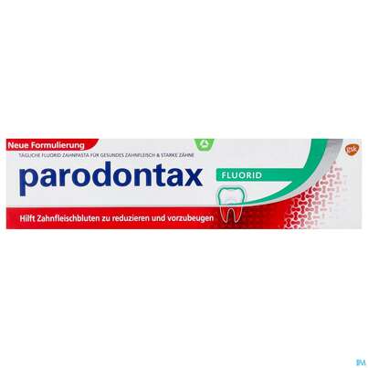 Sie sehen eine Packung Zahnpaste Parodontax Basis Original 75ml, Produktbild: 01 Zahnpaste Parodontax Basis Original 75ml, A-Nr.: 2026305 - 01
