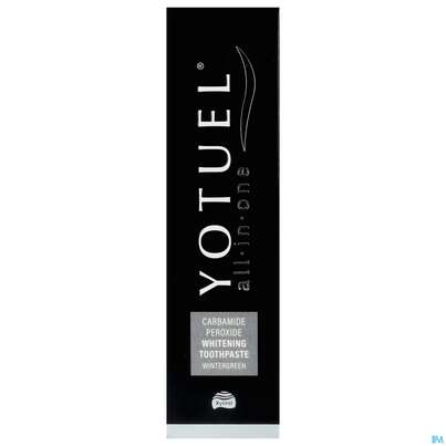 Sie sehen eine Packung Zahnpaste Yotuel All-in-one Carbamid Peroxid Wintergreen 75ml, Produktbild: 01 Zahnpaste Yotuel All-in-one Carbamid Peroxid Wintergreen 75ml, A-Nr.: 3818646 - 01